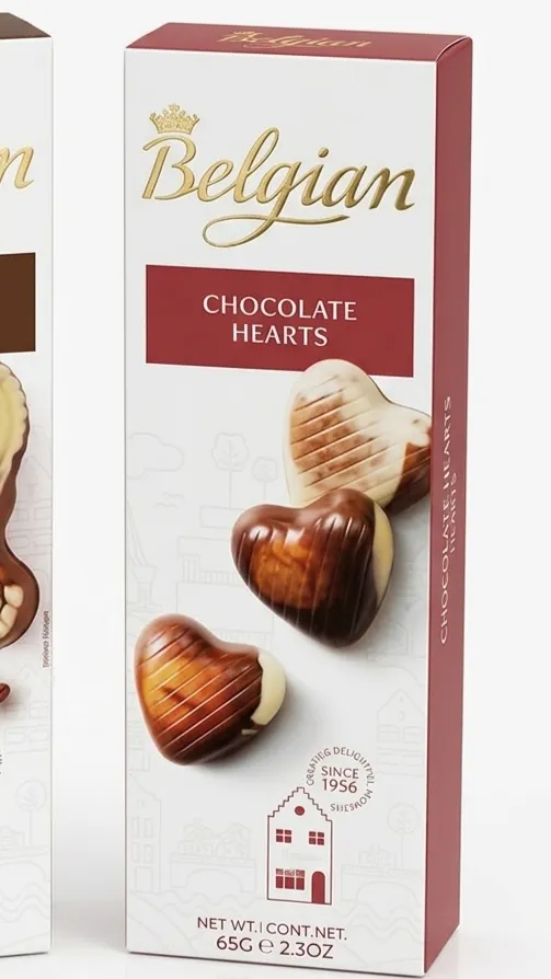 Belgian Hearts Chocolate